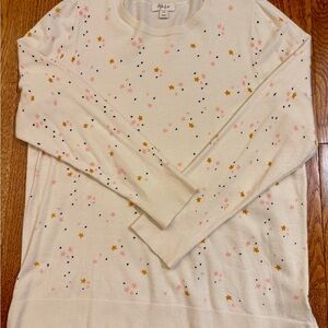 Sweater, style and co, soft and pretty. Worn one time. Small flower print.